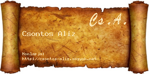 Csontos Aliz névjegykártya
